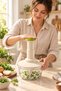 Lina 1500 ml Manual Vegetable Onion Garlic Chopper with Transparent Bowl - XL Large Hand Chopper - 4