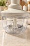 Lina 1500 ml Manual Vegetable Onion Garlic Chopper with Transparent Bowl - XL Large Hand Chopper - 2