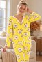Luxury Suede Patterned Long Sleeve Women's Pajama Set - 2