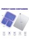 Lunch Box for Kids Adults, Insulated Bento Lunch Box with Tableware,1260ML 3 Compartment Divided Lunch Containers with Lids,Leakproof | BPA Free | Dishwasher Microwave Safe - 5