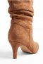Wedge heel women's suede ankle boot - tan, 7cm heel - 3