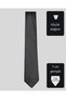 White Striped Black Slim Tie – 7 cm Wide - 4