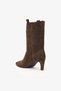Jagger Khaki Suede Leather Women's Heeled Boots - 2