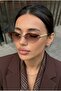 Asuve Cat Crystal Gold Framed Ultra Light Uv400 Filtered Brown Women's Sunglasses - 4
