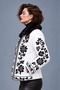 Bohem Embroidered Fur Collar White Coat - 2