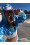 Como Camouflage Patterned Crop Hooded Tracksuit Set with 2-Piece Jewelry Set