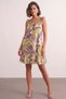 Women's Woven Mira Ruffle Dress Lilac Green Leaves - 2