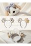 Cute Luxury Imported Fluffy Plush Toy Bow Buckle Dog Crown Gray Children's Crown - 2