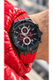 Functions Active, Red Silicone Cord, Men's Wristwatch with Calendar in Stylish Box - 2