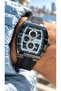 Functions Active-Functional Black Silicone Cord-Male Wristwatch in Stylish Box - 2