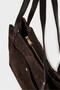 Genuine Leather Suede Shoulder Bag - Brown - 4