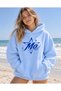 Winter Three Yarn Mix Printed Oversize Hooded Sweatshirt White-Black-Baby-Pink-Beige - 2