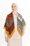 Rabbit Pattern Wool Cashmere Shoulder Scarf - 2