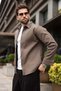 Mink Cashmere Shirt Men's Jacket E6776