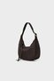 Baguette Shoulder Bag with Buckle - Brown - 2