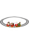 Christmas Ornament, Train - Moving, Musical, Lighted, 50 Cm, (Train Track 136 cm Diameter)