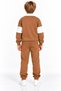 Boy's Polo Collar Striped 3 Thread Ribbed 2-Piece Set - 3