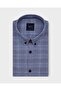 Regular Fit Long Sleeve Buttoned Collar Double Pocket Patterned Blue Shirt 4016m