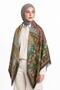 Mithra Pattern Wool Cashmere Shoulder Shawl - 2