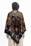Mosst Pattern Wool Cashmere Shoulder Shawl - 3