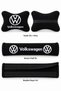 Volkswagen Embroidered Black Fleece Car Seat Neck Pillow and Seat Belt Pad Set 4 Pieces - 3