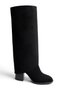 Women's Thermo Rubber Sole Heeled Detachable Long Leg Boots - 2