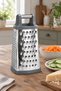4-Face Steel Grater with Silicone Base, Handle, Gray, 23 cm - 5