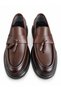 Fv007 Men's Bitter Brown Genuine Leather Tasseled Thick Sole Loafer - 6