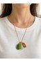 Solana Colorful Enamel Charm Detailed Necklace for Women Green - White - 5