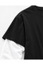 Star detail printed fake sleeve unisex oversize t-shirt - 2