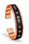 Men's Pure Copper Bracelet with Black Leather and Patterned Adjustable Double Magnet Thick Bracelet - 7