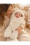 Expandable Feet Mink Welsoft Winter Baby Blanket Swaddle and Sleeping Bag 0-6 Months – Soft Plush Swaddle with Ears - 3