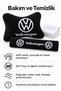 Volkswagen Embroidered Black Fleece Car Seat Neck Pillow and Seat Belt Pad Set 4 Pieces - 7