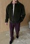 Tenri Short Pile Textured Buttoned Oversize Men's Jacket - 5