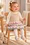 Baby Girl Zigzag Patterned Knitwear Dress Long Sleeve Badili 2-Piece Set 3-6-9-12Months - 3