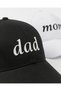Dad Mom Embroidery Printed Handwritten Detailed 2-Piece Hat / Adjustable Embroidered Dad Mom Couple Hat - 5