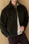 Tenri Short Pile Textured Buttoned Oversize Men's Jacket