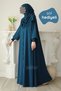 Ahsen Mevlana Ferace Shawl Gift Set Petrol Blue