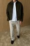 Soy Button Oversize Shirt Collar Men's Gabardine Jacket - 4
