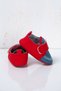 Red-Blue Denim Detailed Velcro Baby First Step Shoes / Booties - 2