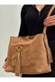 Marilla 100% Genuine Nubuck Loose-fitting, Soft Leather Tasseled Elegant Design Shoulder and Crossbody Bag - 3
