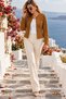 Women's Long Sleeve Crew Neck Zip Front Suede Jacket Relaxed Fit Casual Stylish Short Jacket - 5