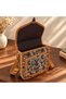 Cnt-6036 Tan Cream Paisley Patterned Tapestry Medium Size Messenger Bag |   Eos Collective - 5