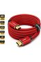 HDMI Cable Braided Red – High Speed 4K HDMI 2.0 Cable, 65 FT 24K Gold Plated Connector 4K 60HZ,18Gbps High Speed HDCP 2.2 HDR 3D 2160P 1080P Ethernet-HDMI Cord, HDMI Male TO Male, (2 Meter) - 2