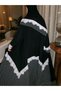 Sweet lace polka-dot pattern stitching fashion Abaya- with the same hijab - 5