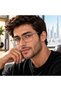 Gunmetal & Purple Geometric Metal Eyeglass Frame - 2
