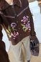 Cardigan with Embroidered Front - 7