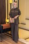 Trok Detailed Stonewashed Effect Shirt and Trousers Set