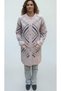 Women's Middle-Aged and Older Women's Thick Winter Cardigan with Circular Neckline, Front Buttons, and Top Pockets - 2