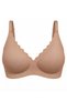 Seamless Wave Edge Bralet - Laser Cut Seamless Underwire-Free Bra with Adjustable Straps - Nude - 2